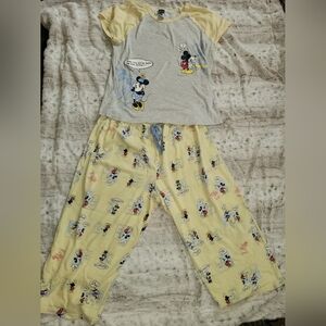Disney Mickey Mouse Pajama Set - Gray and Yellow